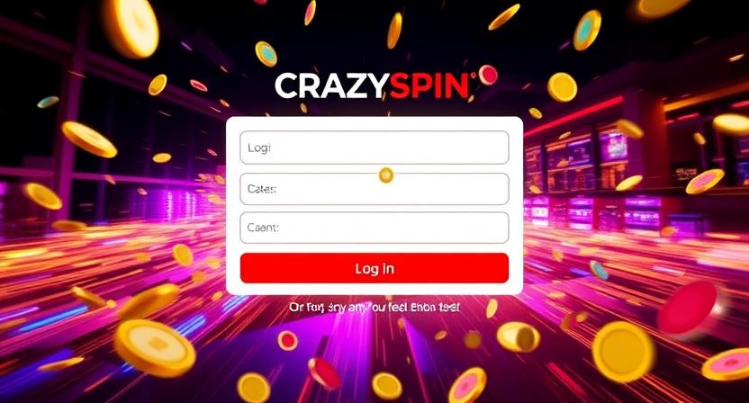 Clean and intuitive CRAZYSPIN777 login interface